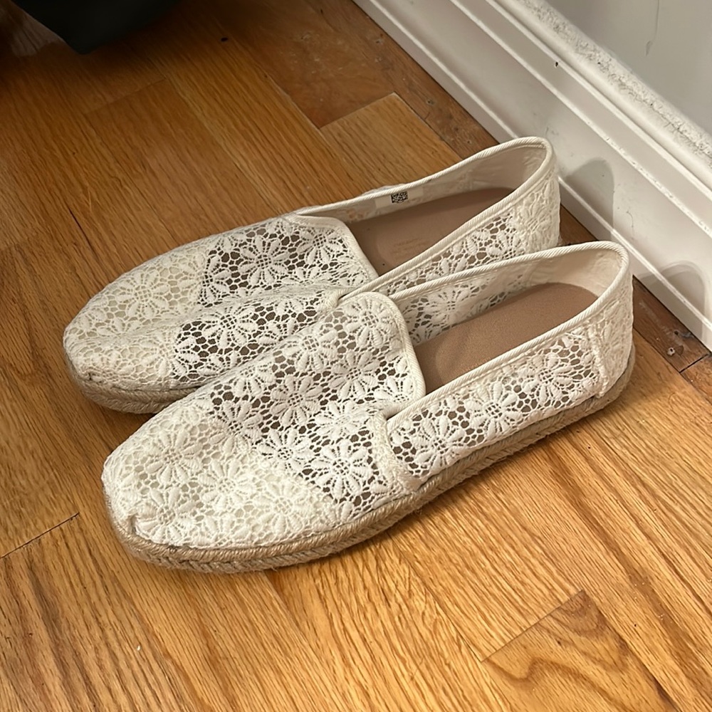 Tom’s Lace Floral Espadrilles - 8